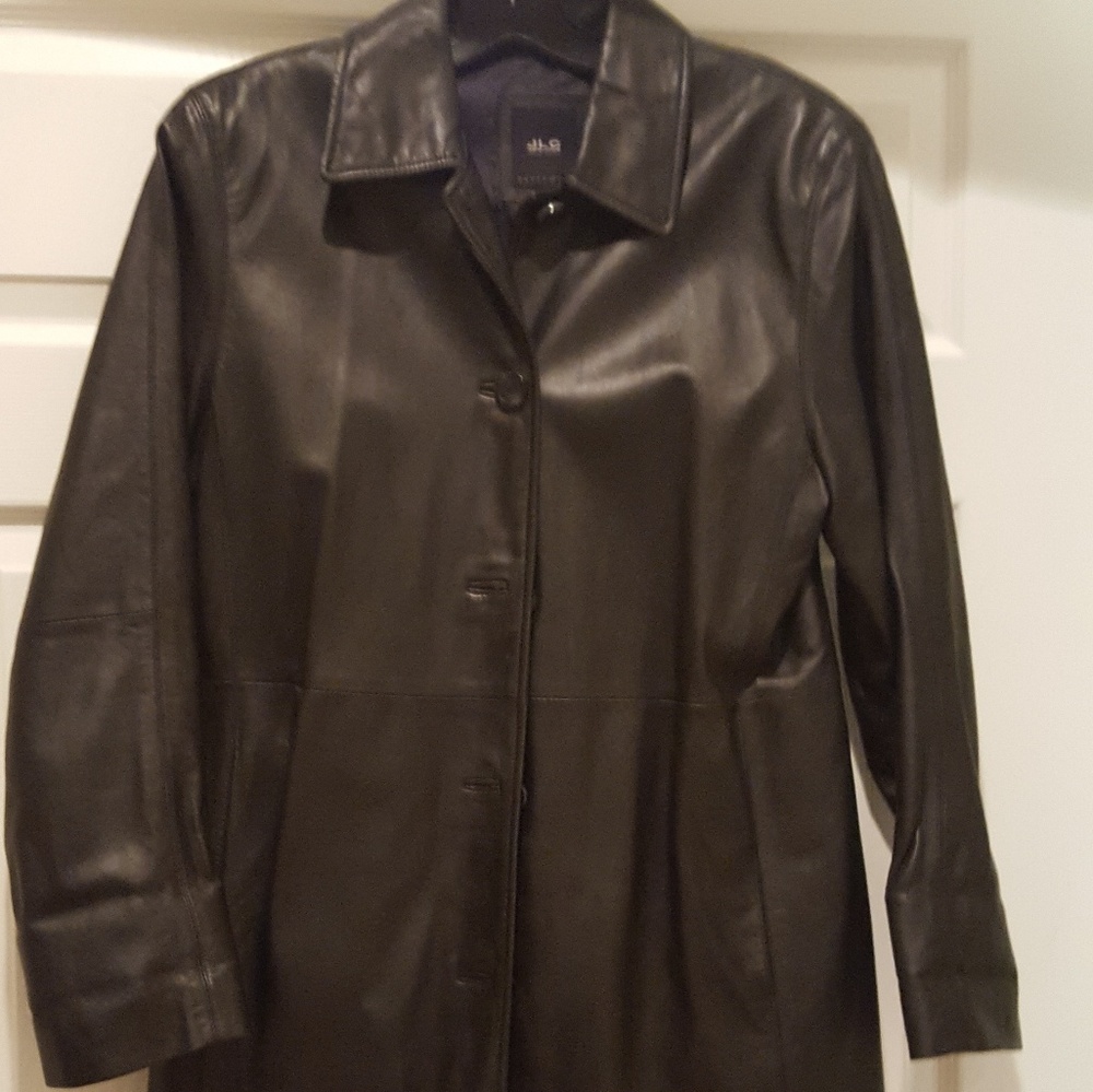 Leather car coat